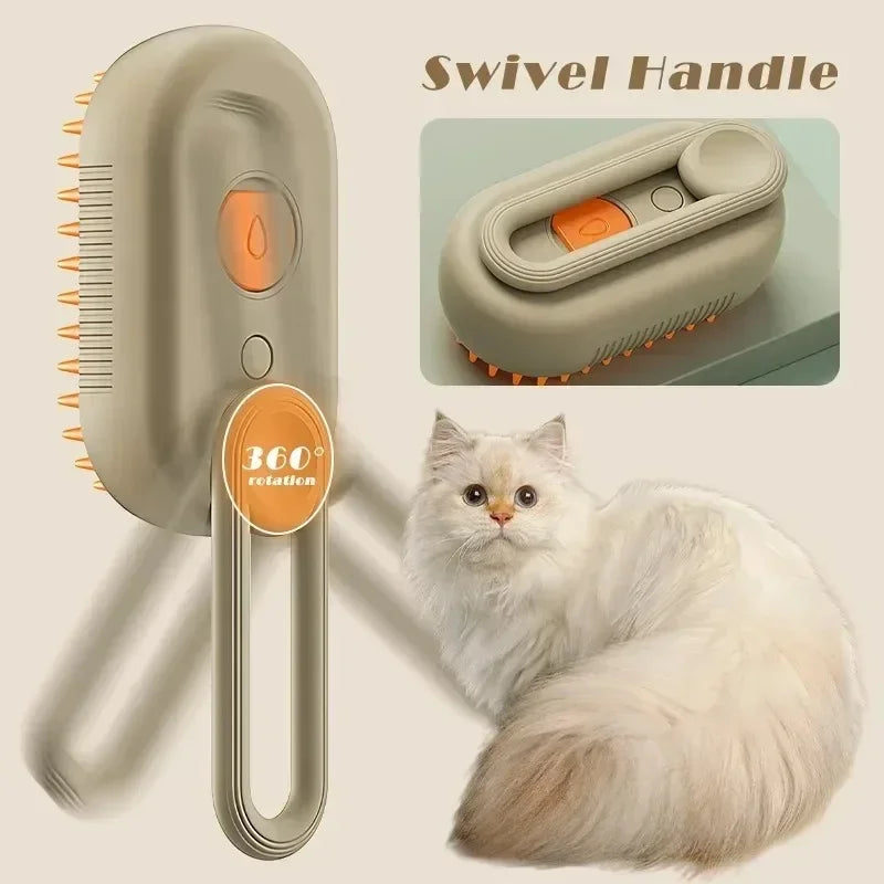 3-In-1 Pet Hair Brush Cat Hair Comb Electric Pet Cleaning Brush Steam Spray Brush Massage Hair Removal Comb anti Flying Brushes